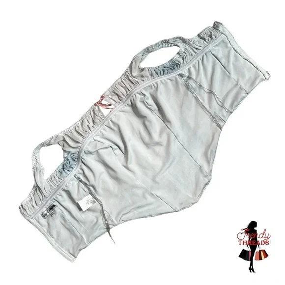 Fashion Nova Corset Top Extra Small XS White Pink Floral Boho Coquette Feminine - Picture 11 of 14